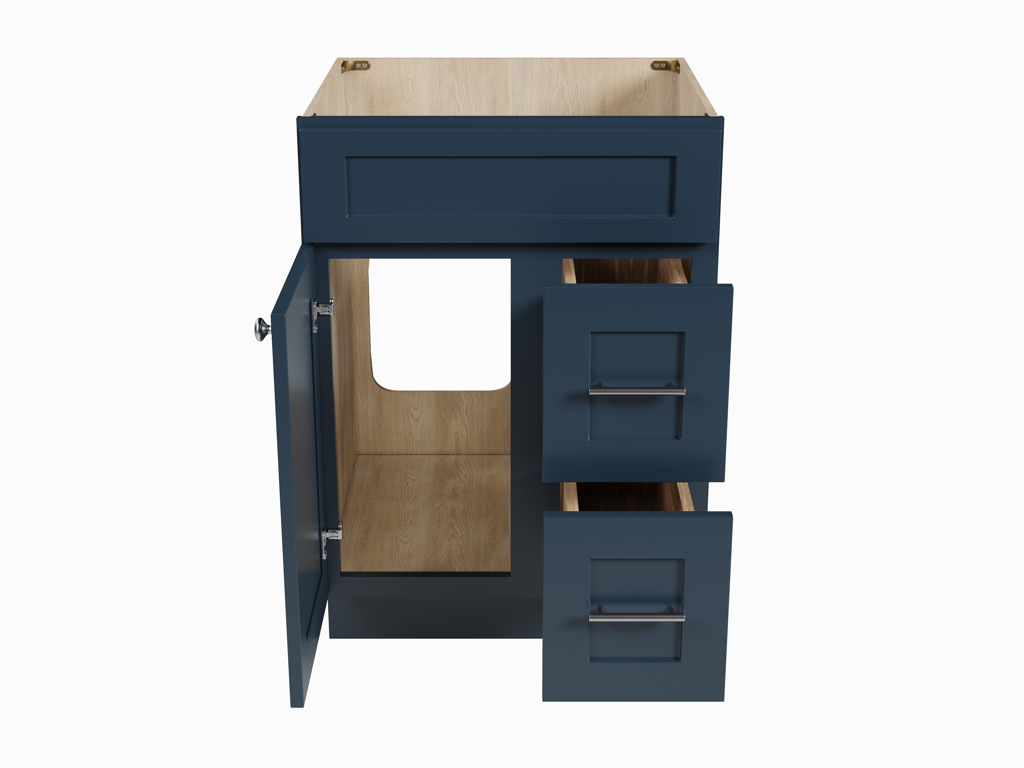 24'' Single Bathroom Vanity Base Only Drawer Right