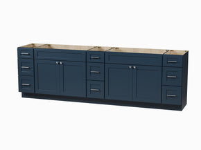 108 Double Bathroom Vanity Base Only 9 Drawers
