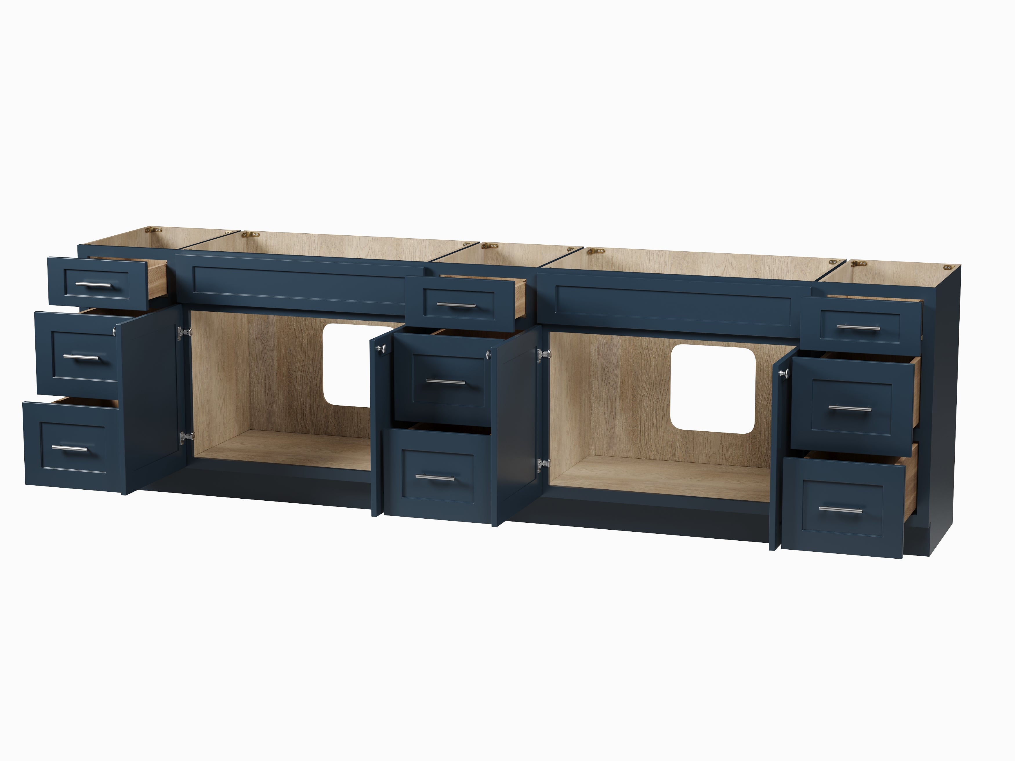 117'' Double Bathroom Vanity Base only