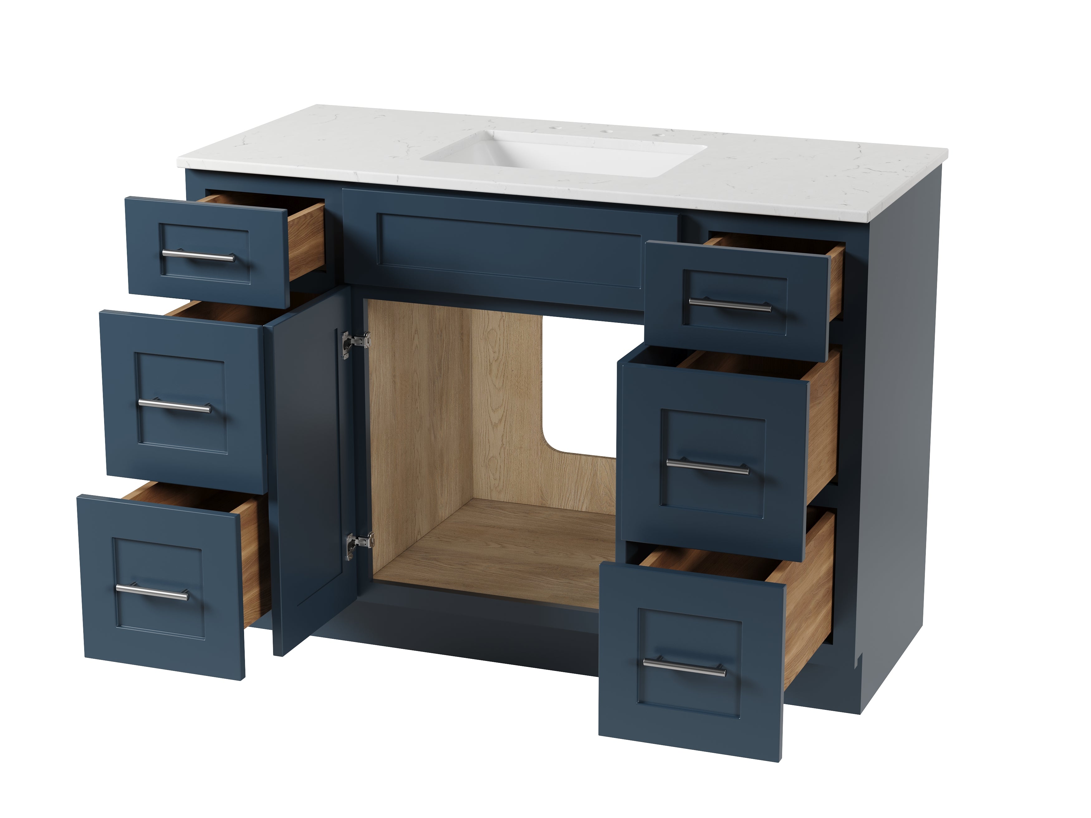 49'' Single Bathroom Vanity with Carrara Quartz Top