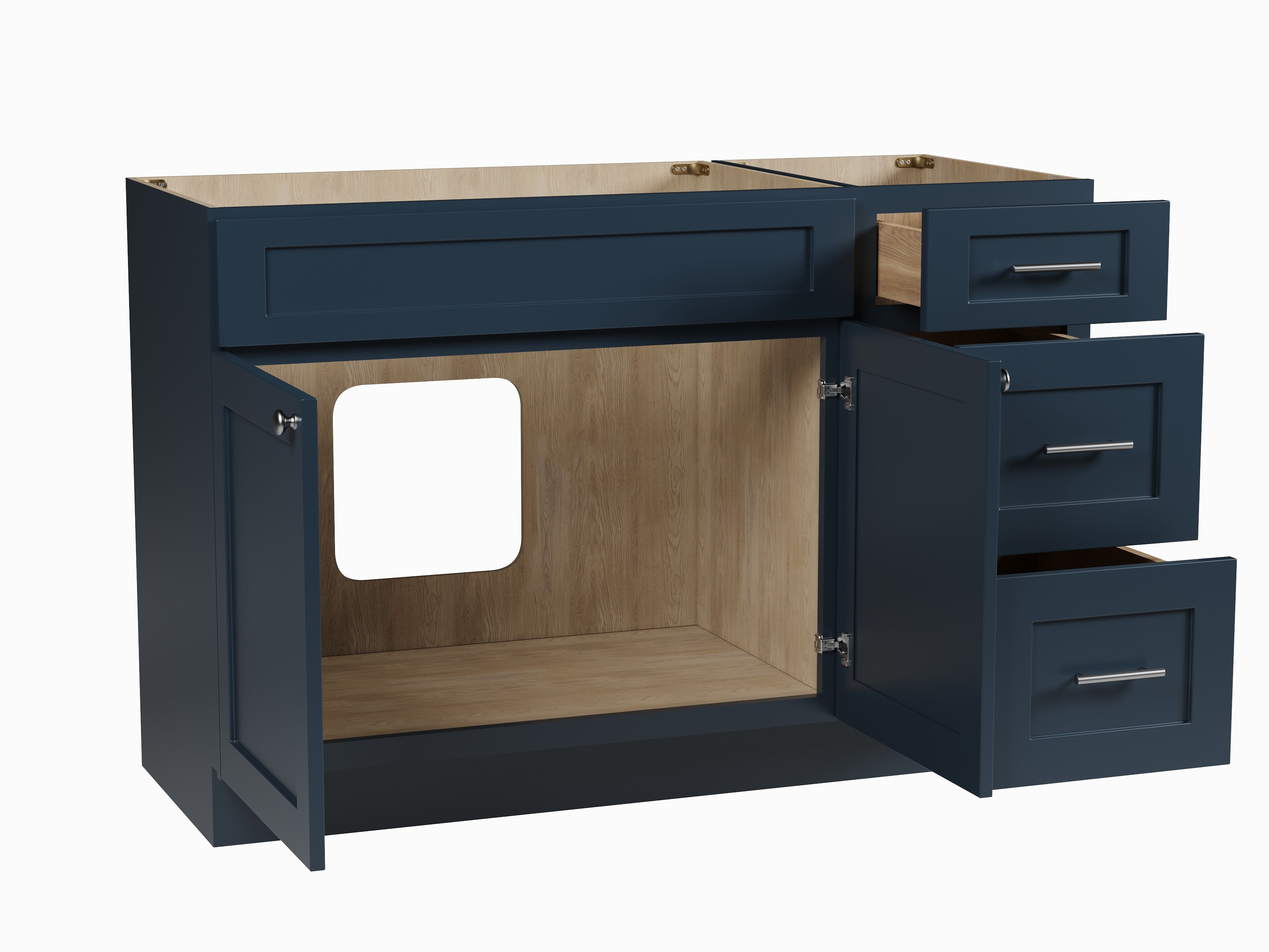 Disar 51" Single Bathroom Vanity Base Only in White