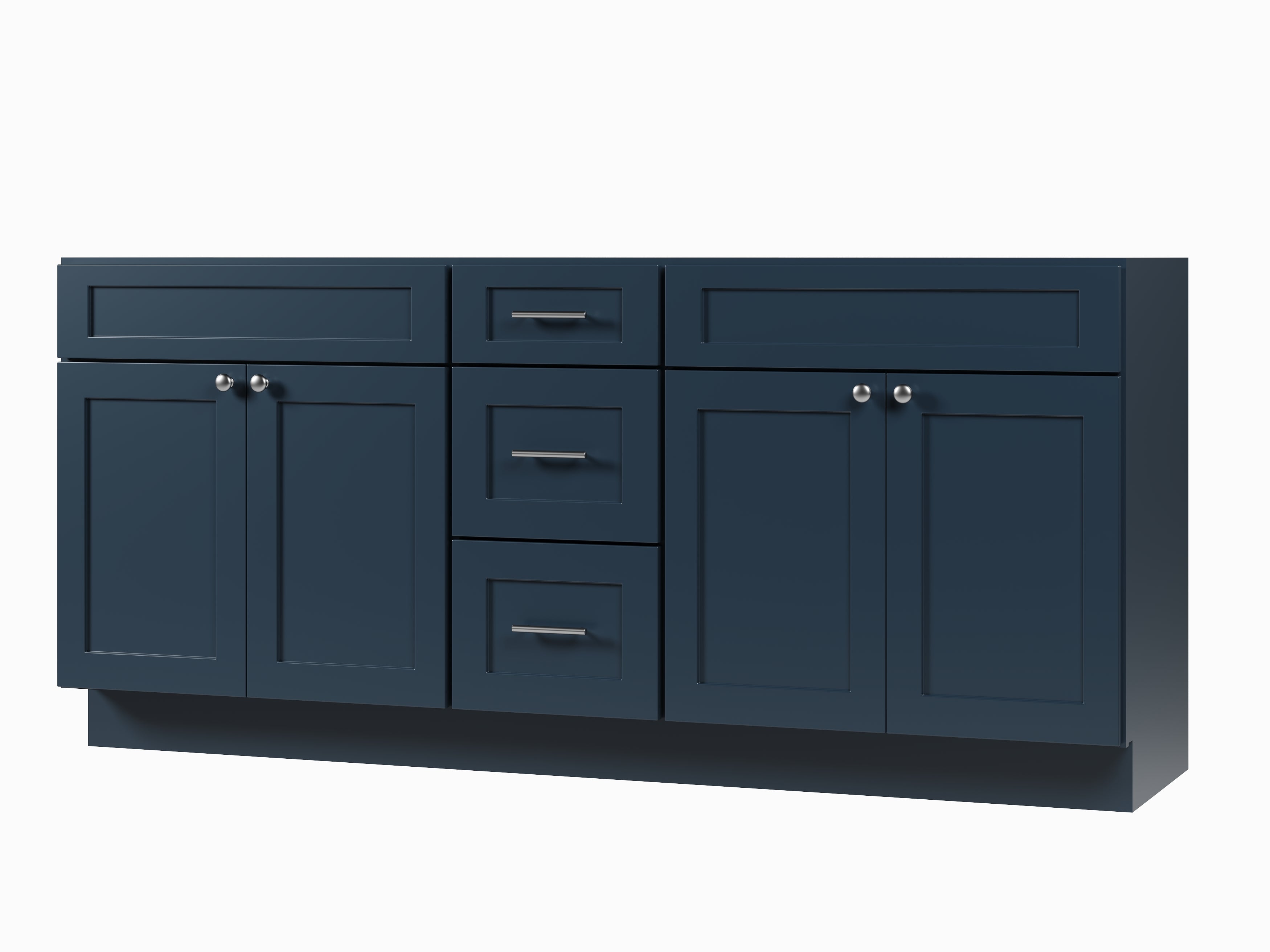 75" Double Bathroom Vanity Base only in White