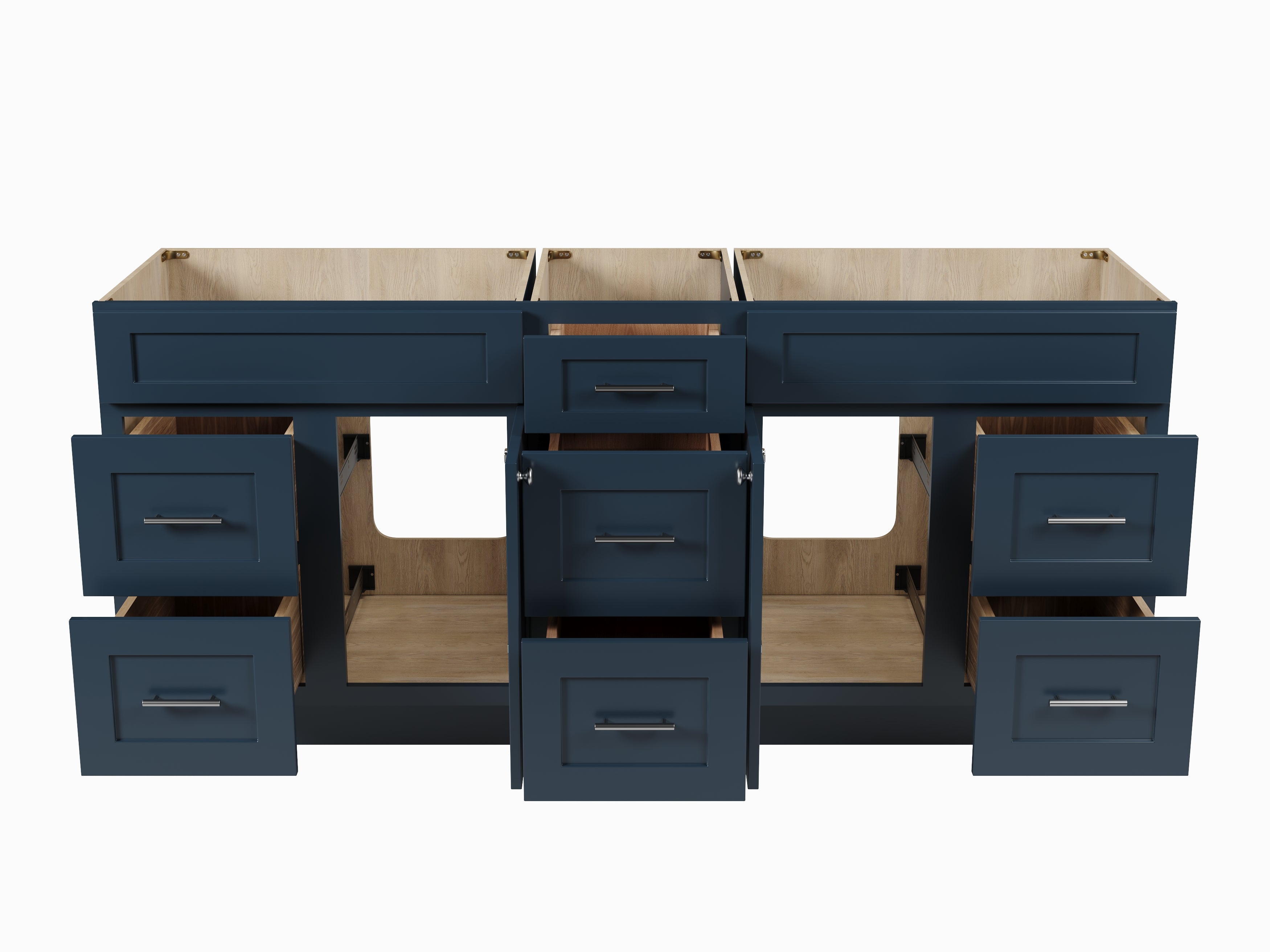 75" Double Bathroom Vanity Base only in White