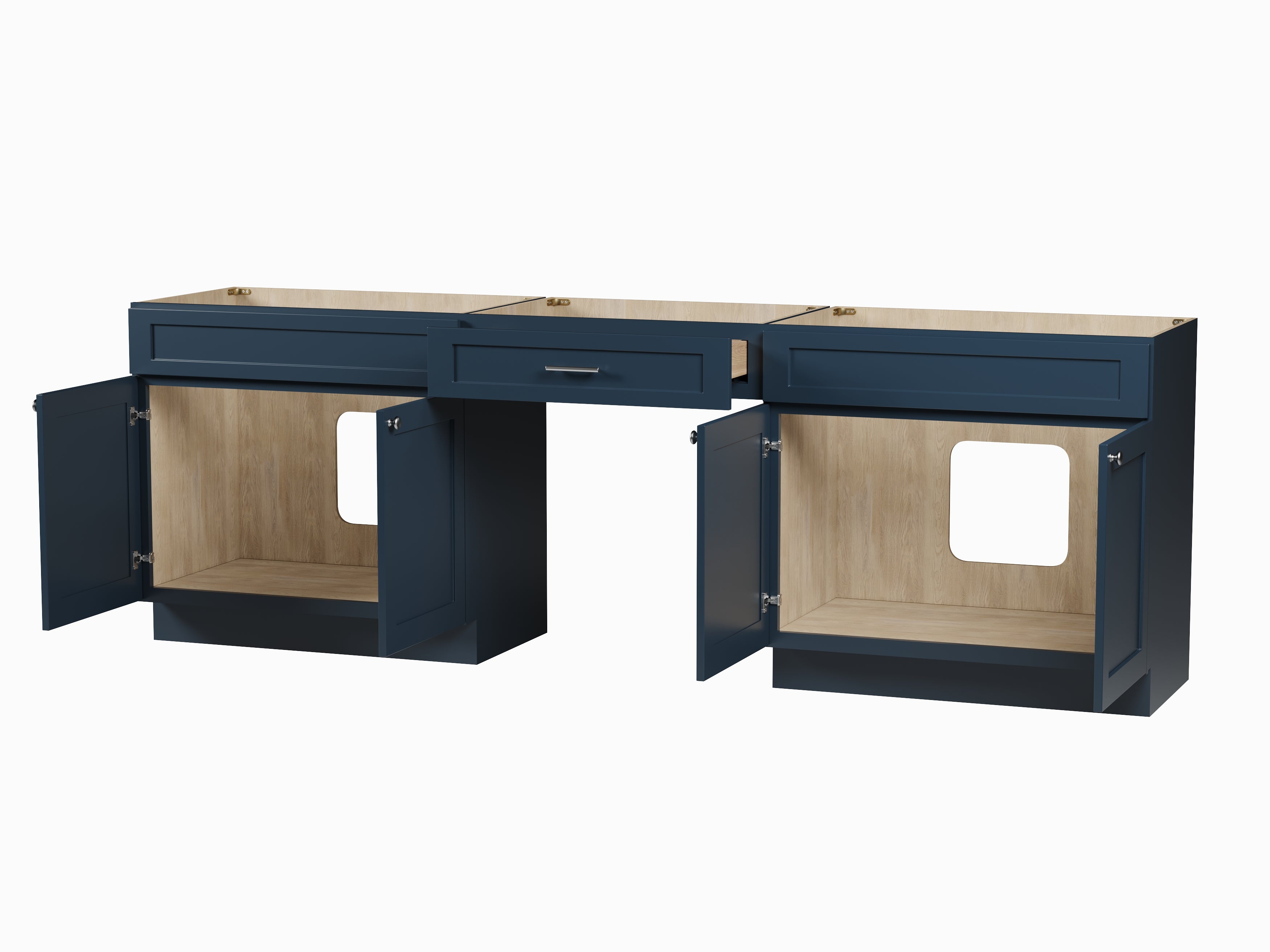 102" Double Bathroom Vanity Base Only