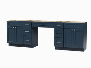 102 Double Bathroom Vanity Base Only With 7 Drawers