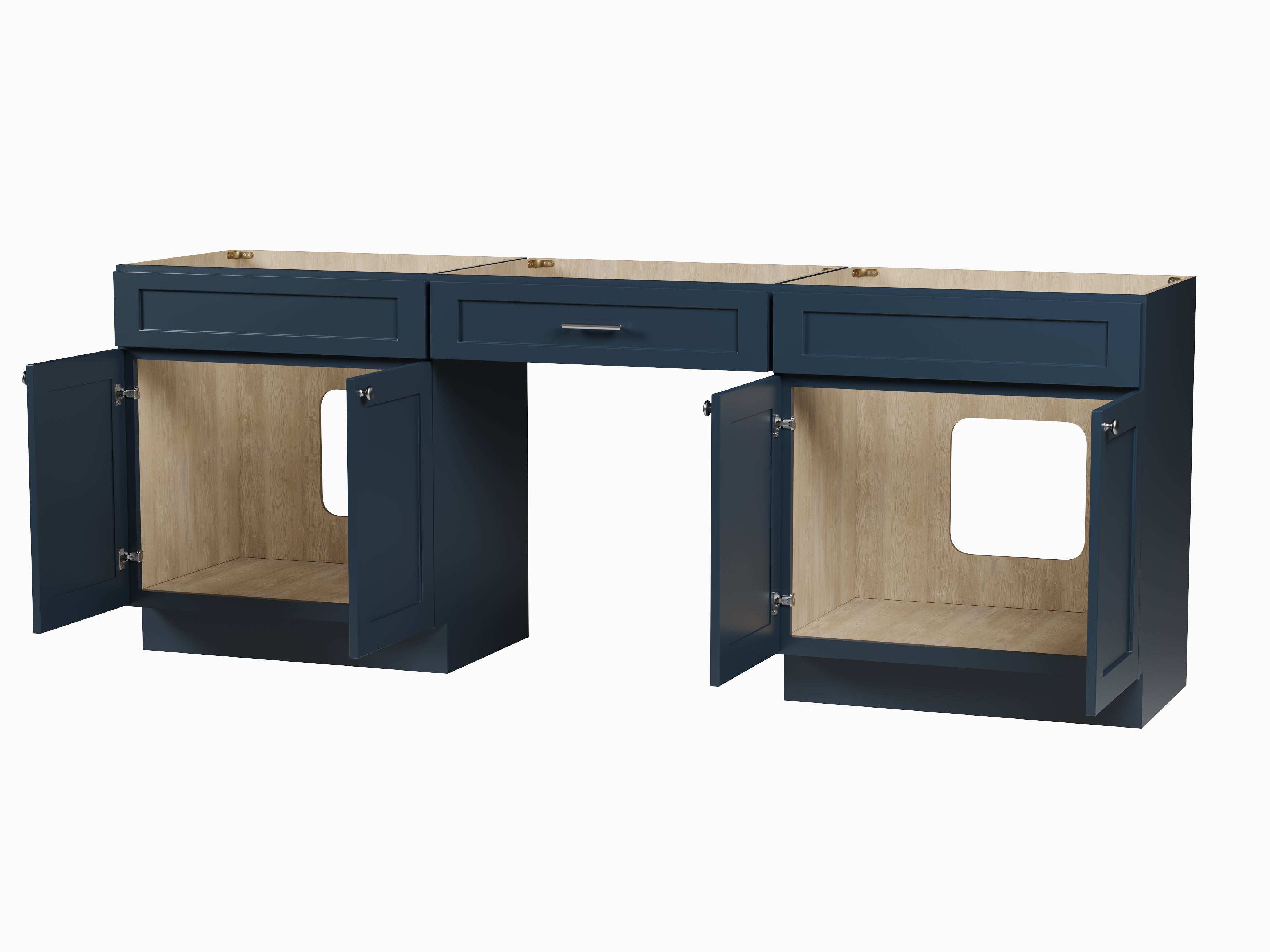 90'' Double Bathroom Vanity Base Only