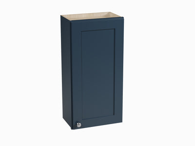 [color:Blue] 15" Bathroom Wall Cabinet Right - Blue finish view