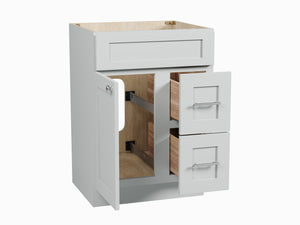 24'' Single Bathroom Vanity Base Only Drawer Right