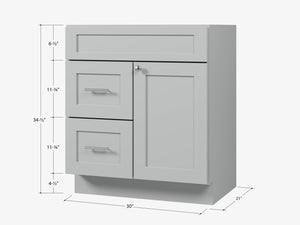 Disar 30'' Bathroom Vanity With Left Drawer Base Only