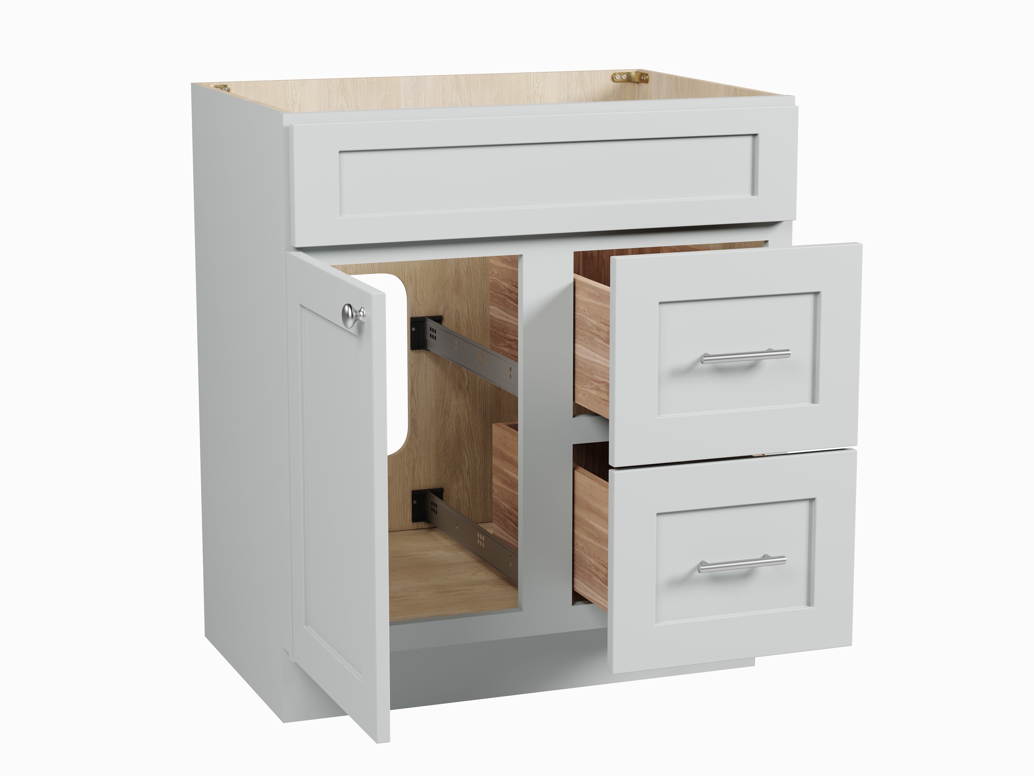 Disar 30'' Bathroom Vanity With Drawer Right Base Only