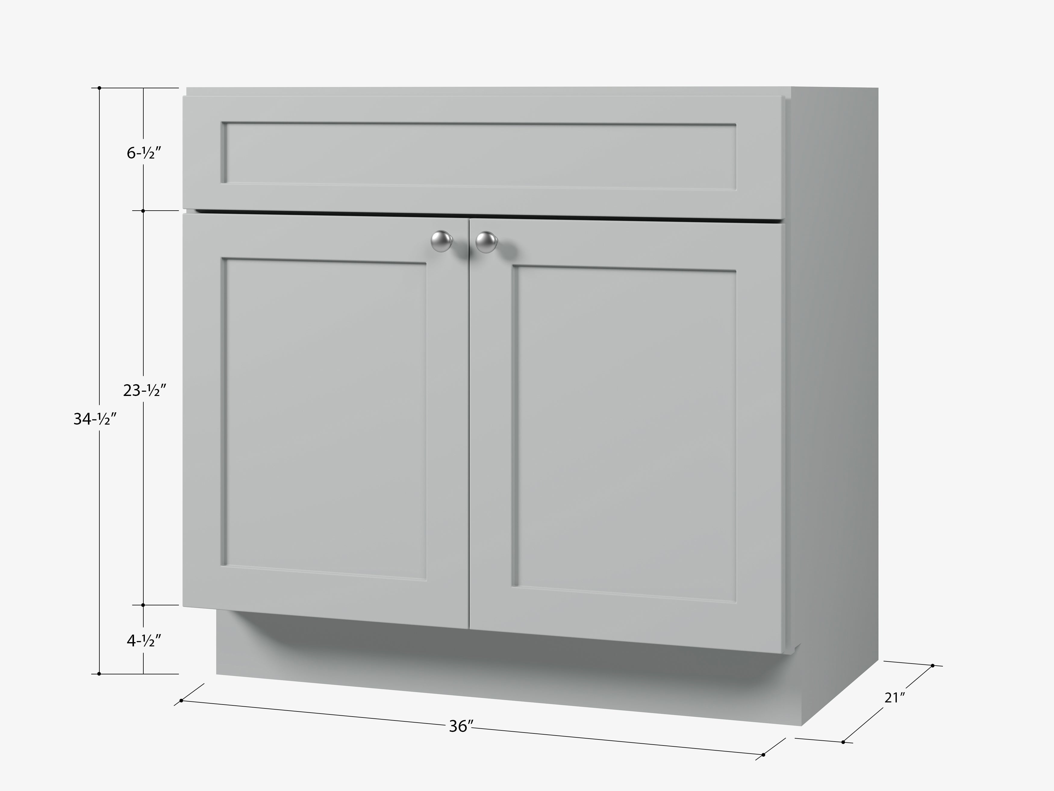 Disar 36'' Vanity Cabinet Solid Wood Plywood Base Only