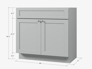 Disar 36'' Vanity Cabinet Solid Wood Plywood Base Only
