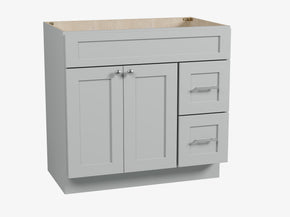Disar 36'' Bathroom Vanity With Drawer Right Base Only