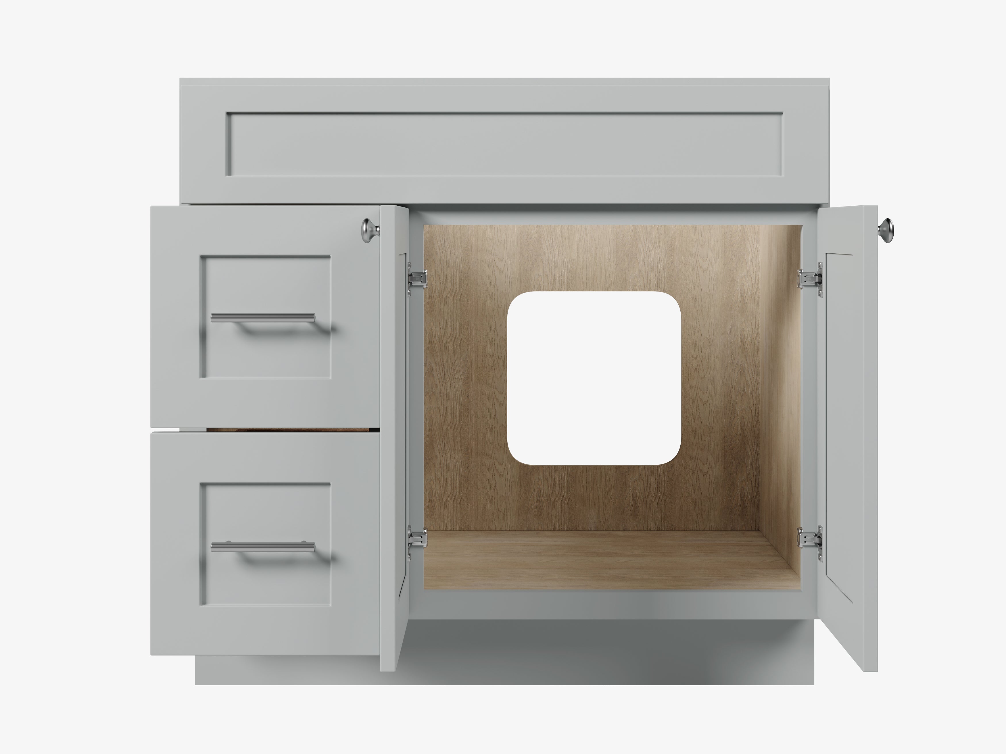 Disar 36'' Bathroom Vanity With Drawer Left Base Only