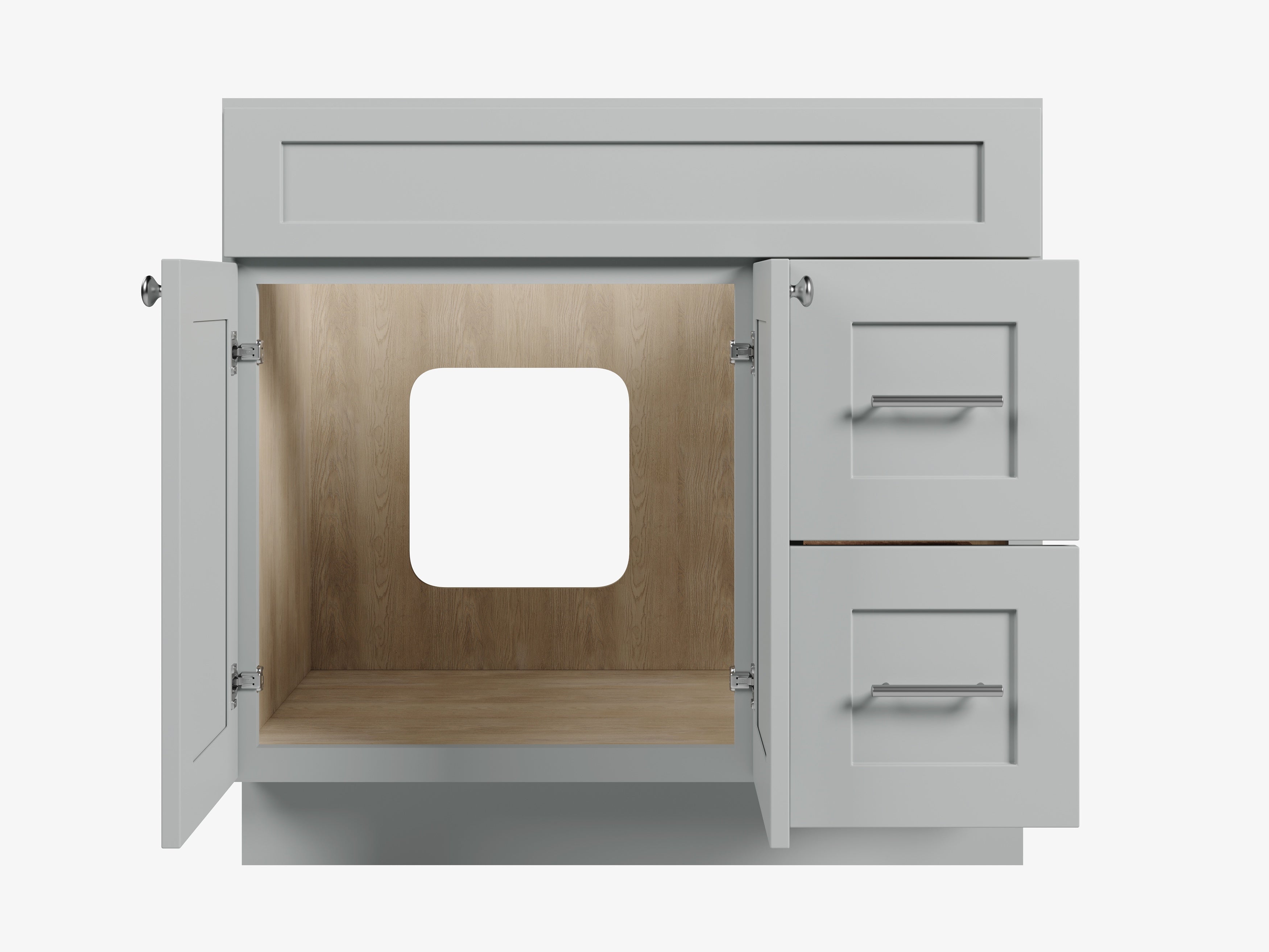 Disar 36'' Bathroom Vanity With Drawer Right Base Only