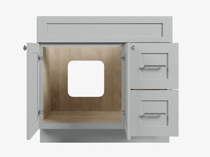 Disar 36'' Bathroom Vanity With Drawer Right Base Only
