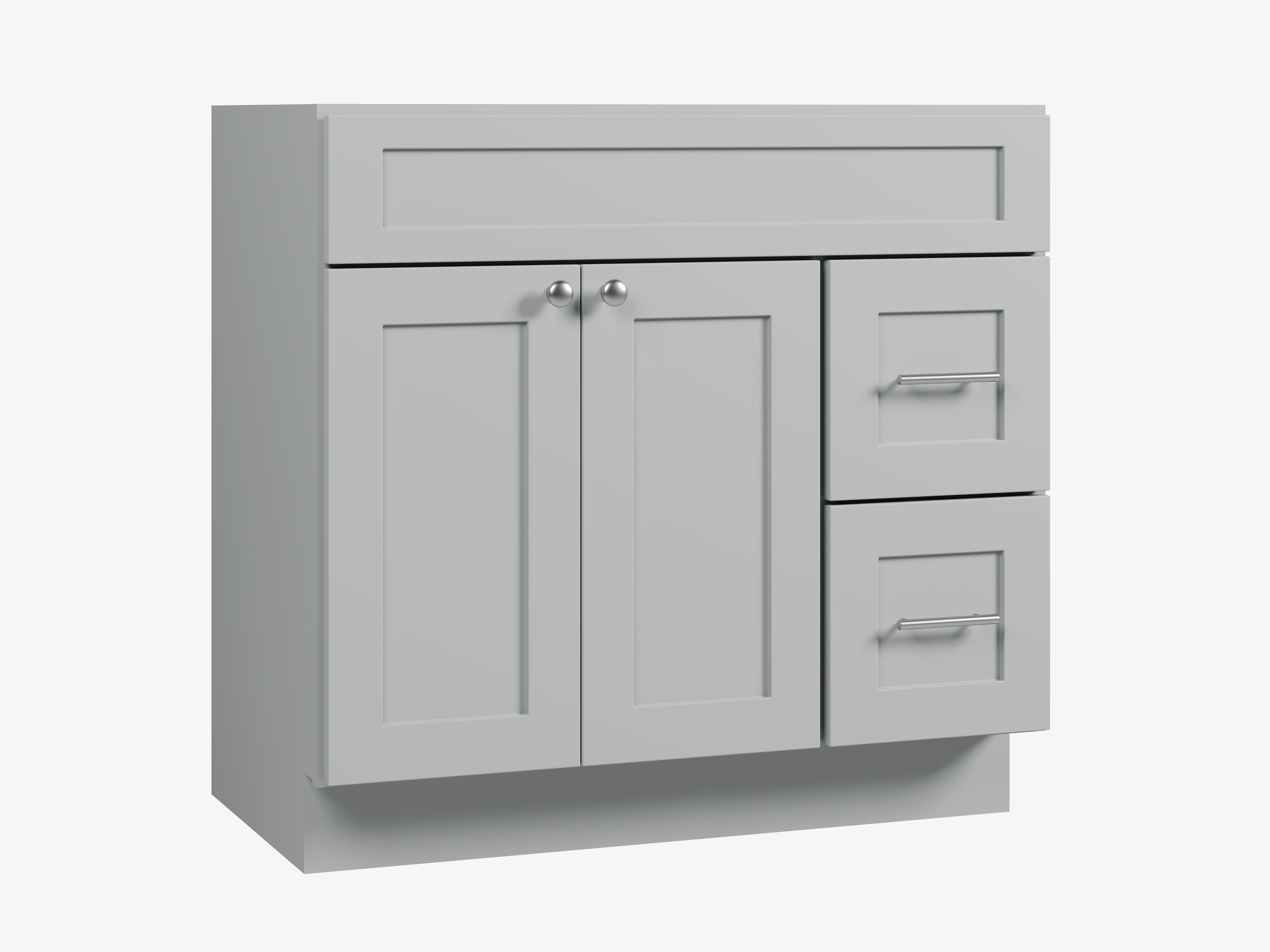 Disar 36'' Bathroom Vanity With Drawer Right Base Only