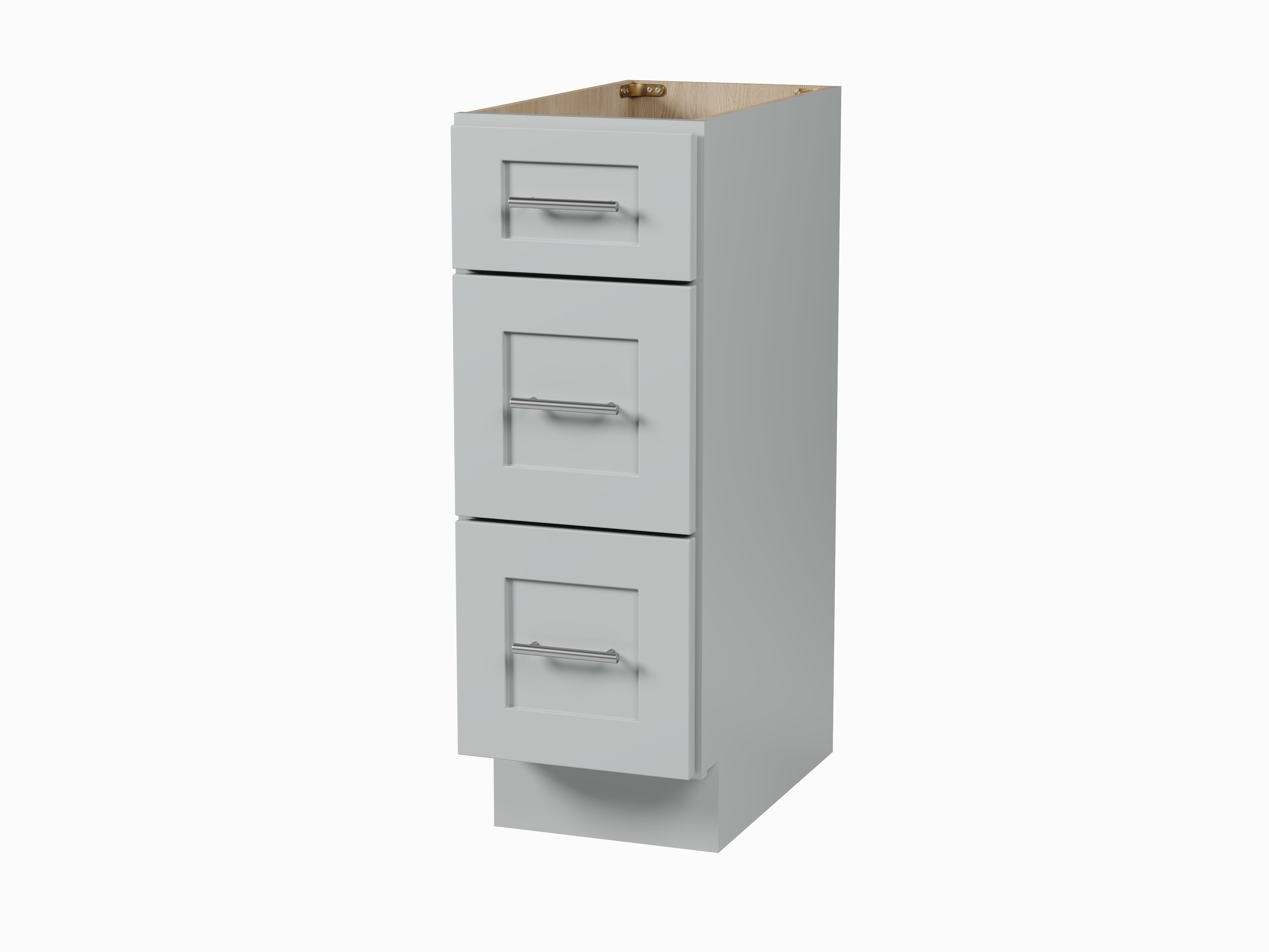 Disar 12'' Vanity 3 Drawer Cabinet Solid Wood Plywood Construction Base Only