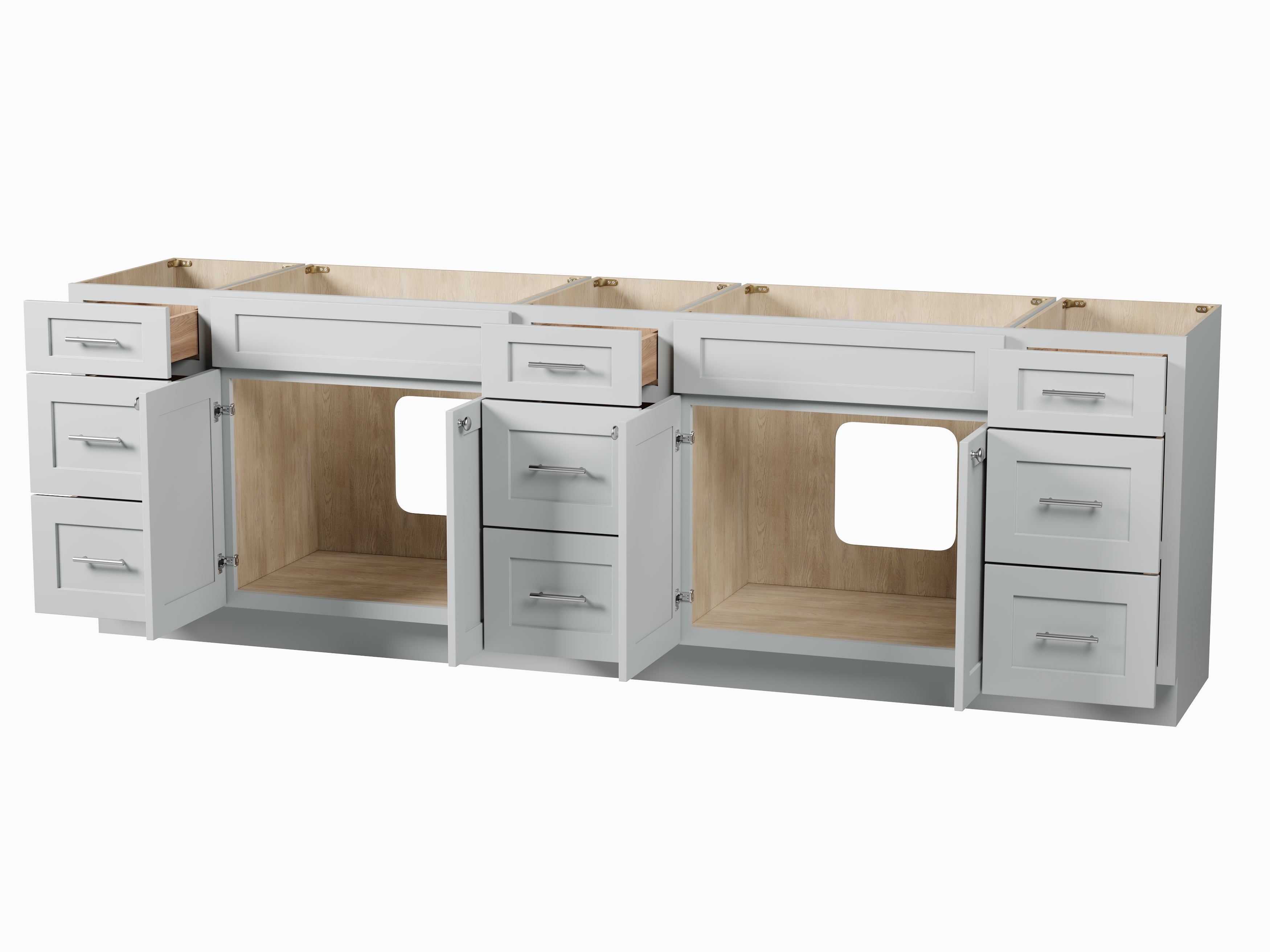 Disar 105'' Double Bathroom Vanity Base only