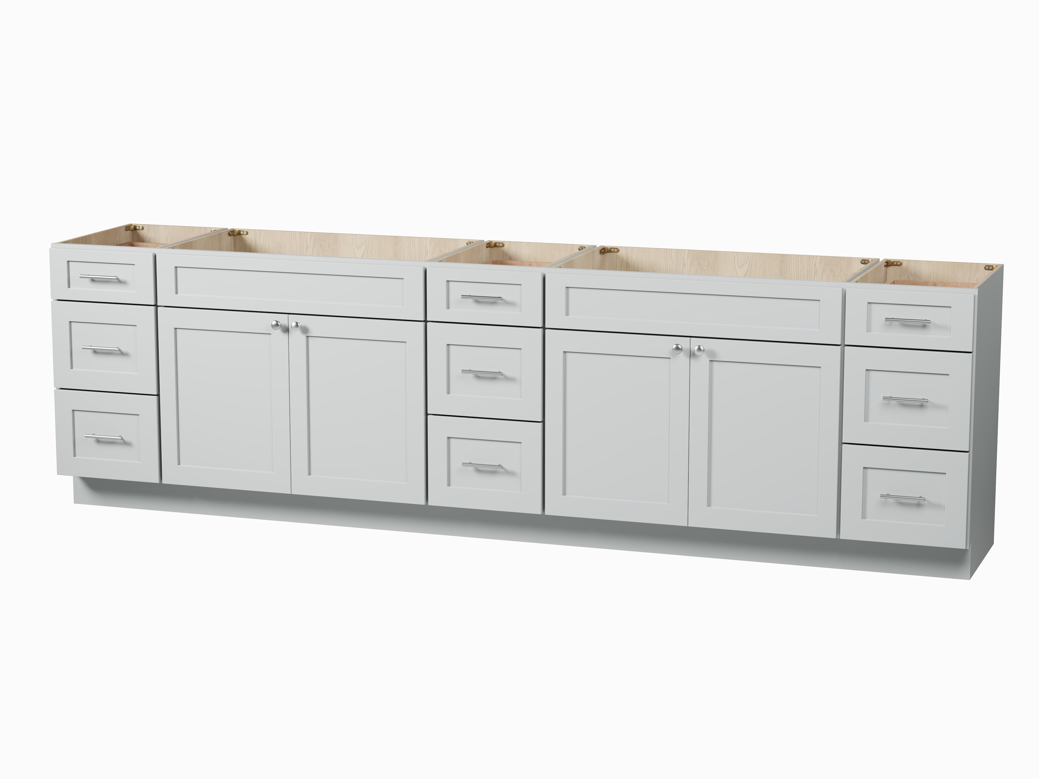 117'' Double Bathroom Vanity Base only