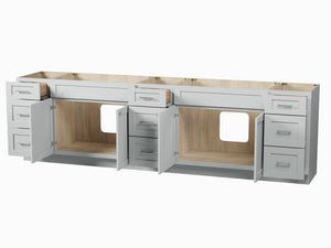117'' Double Bathroom Vanity Base only