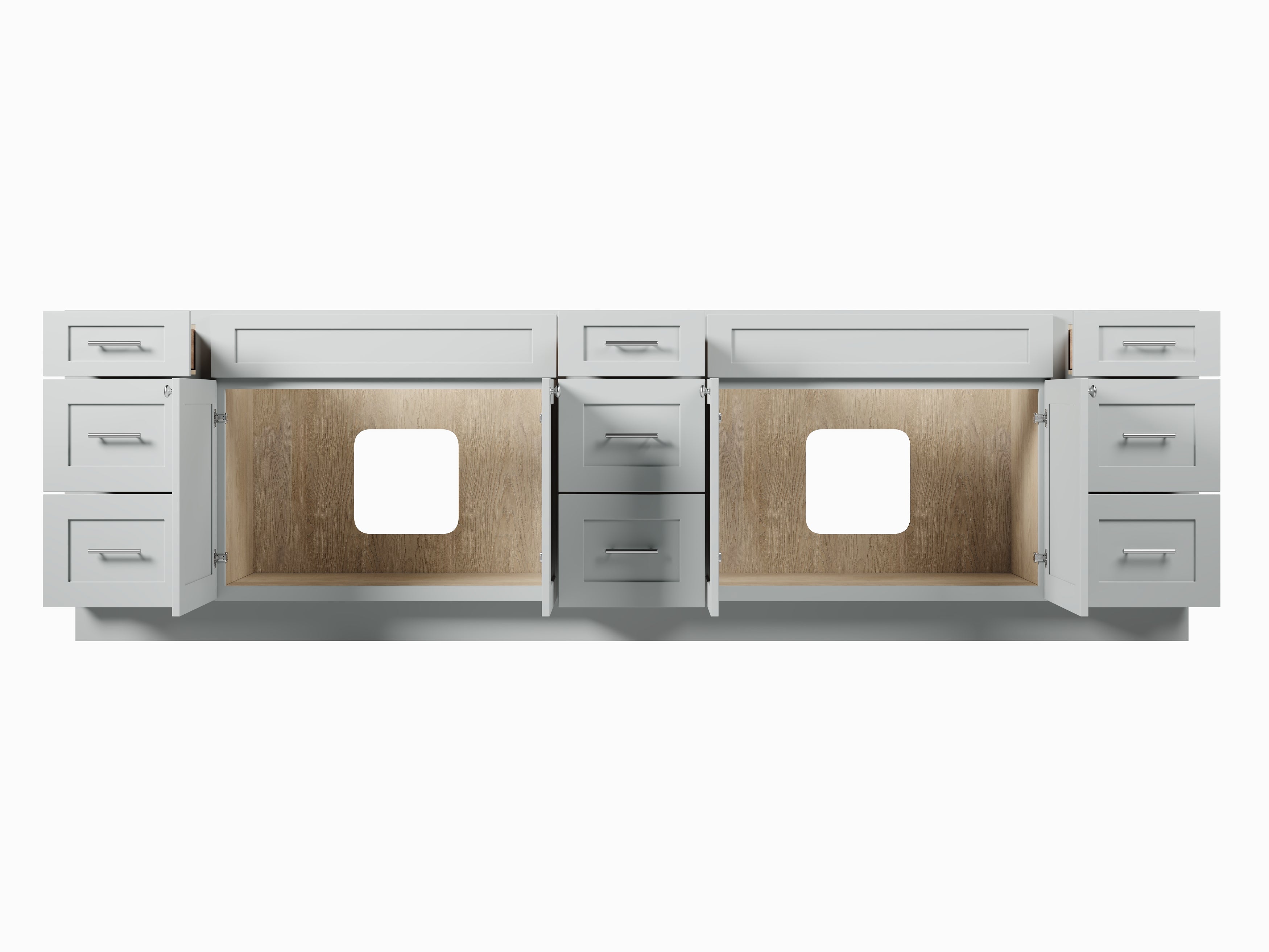 117'' Double Bathroom Vanity Base only