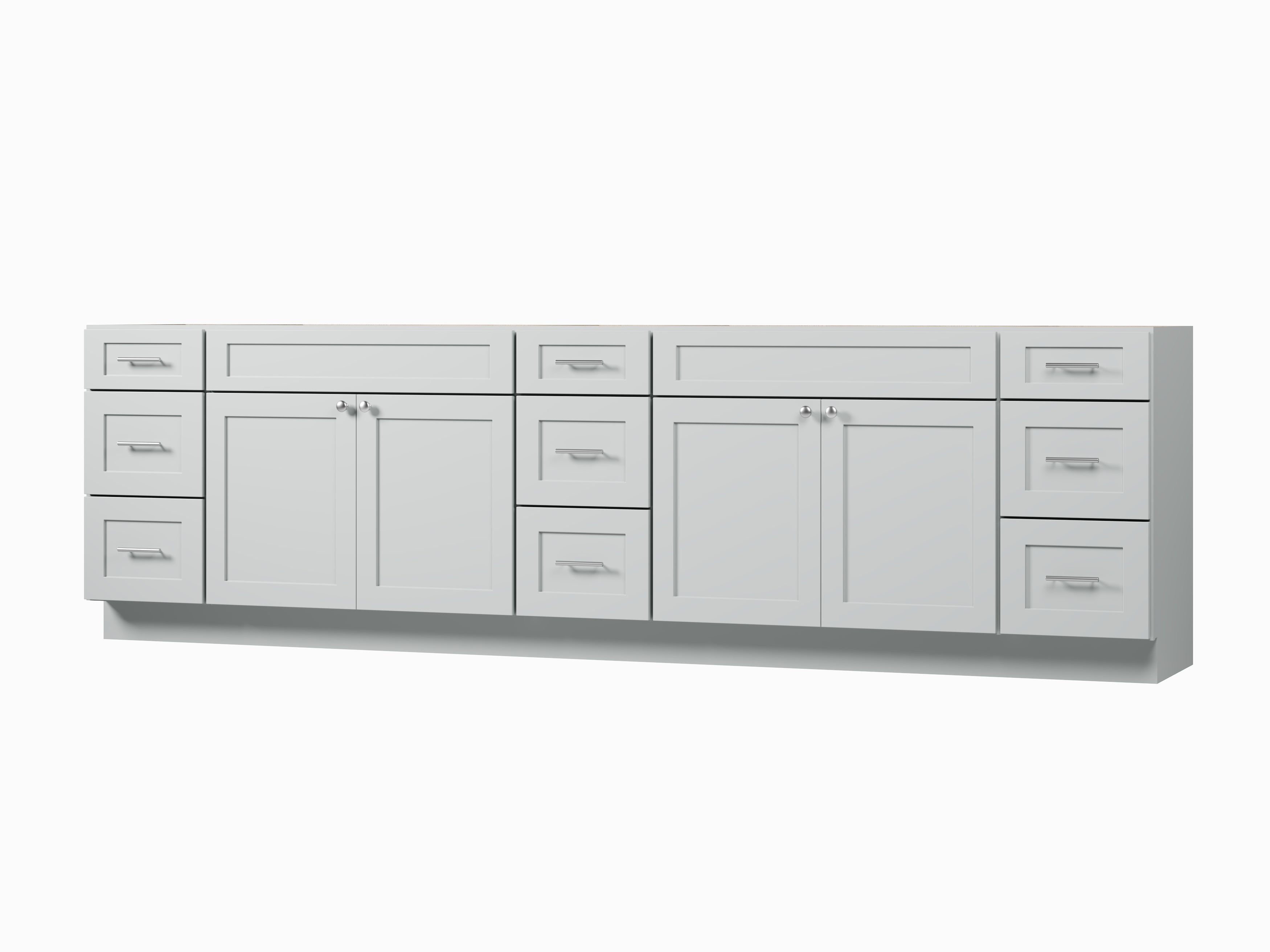 117'' Double Bathroom Vanity Base only