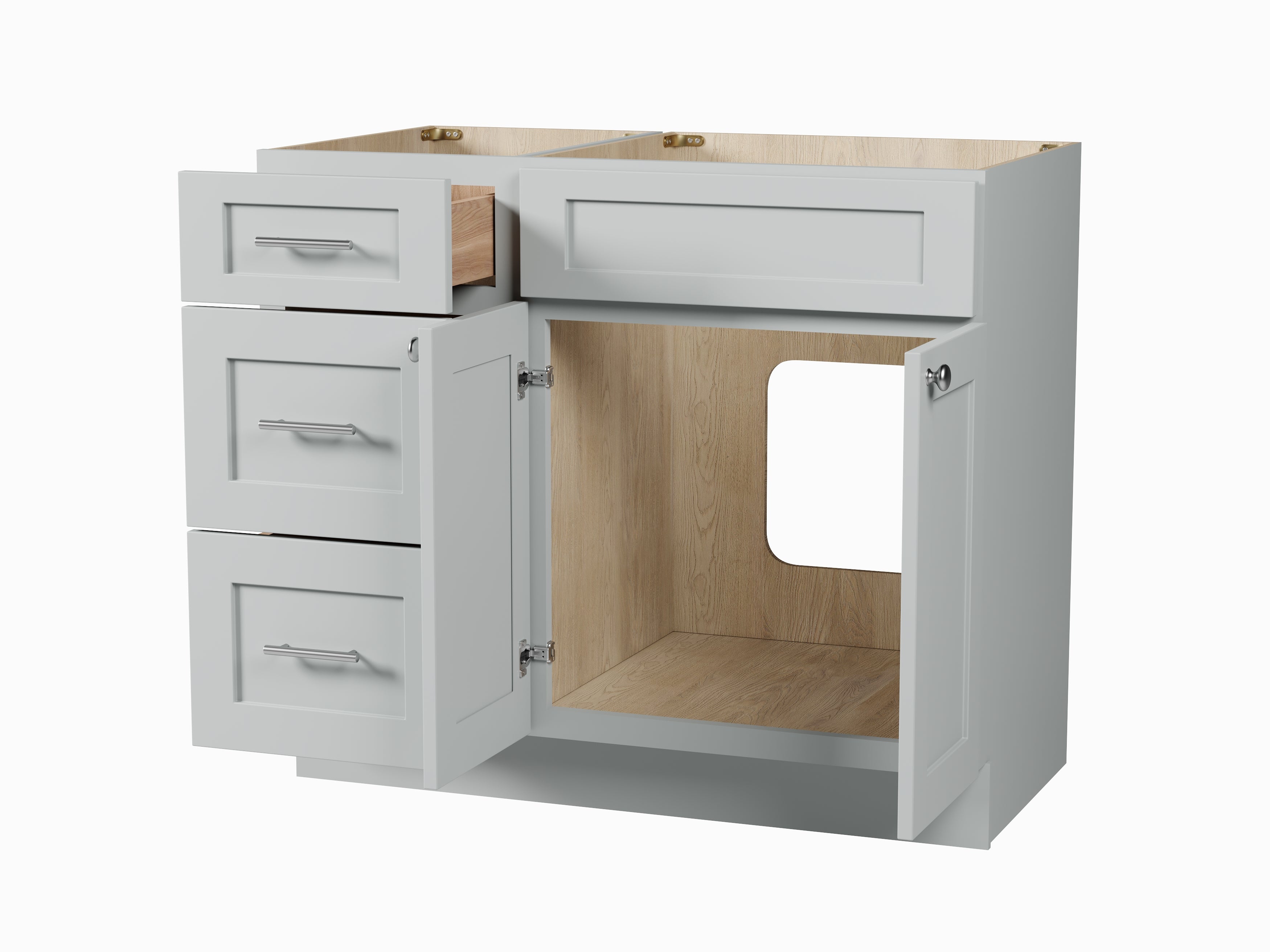 Disar 39'' Single Bathroom Vanity With Drawer Left Base Only