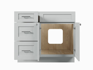 Disar 39'' Single Bathroom Vanity With Drawer Left Base Only