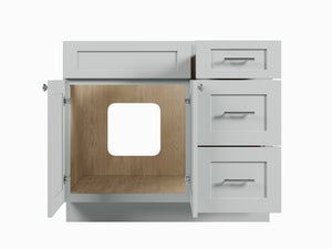 Disar 39'' Single Bathroom Vanity With Drawer (Right Base Only)