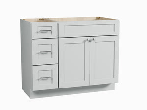 Disar 42" Single Bathroom Vanity Base Only in White