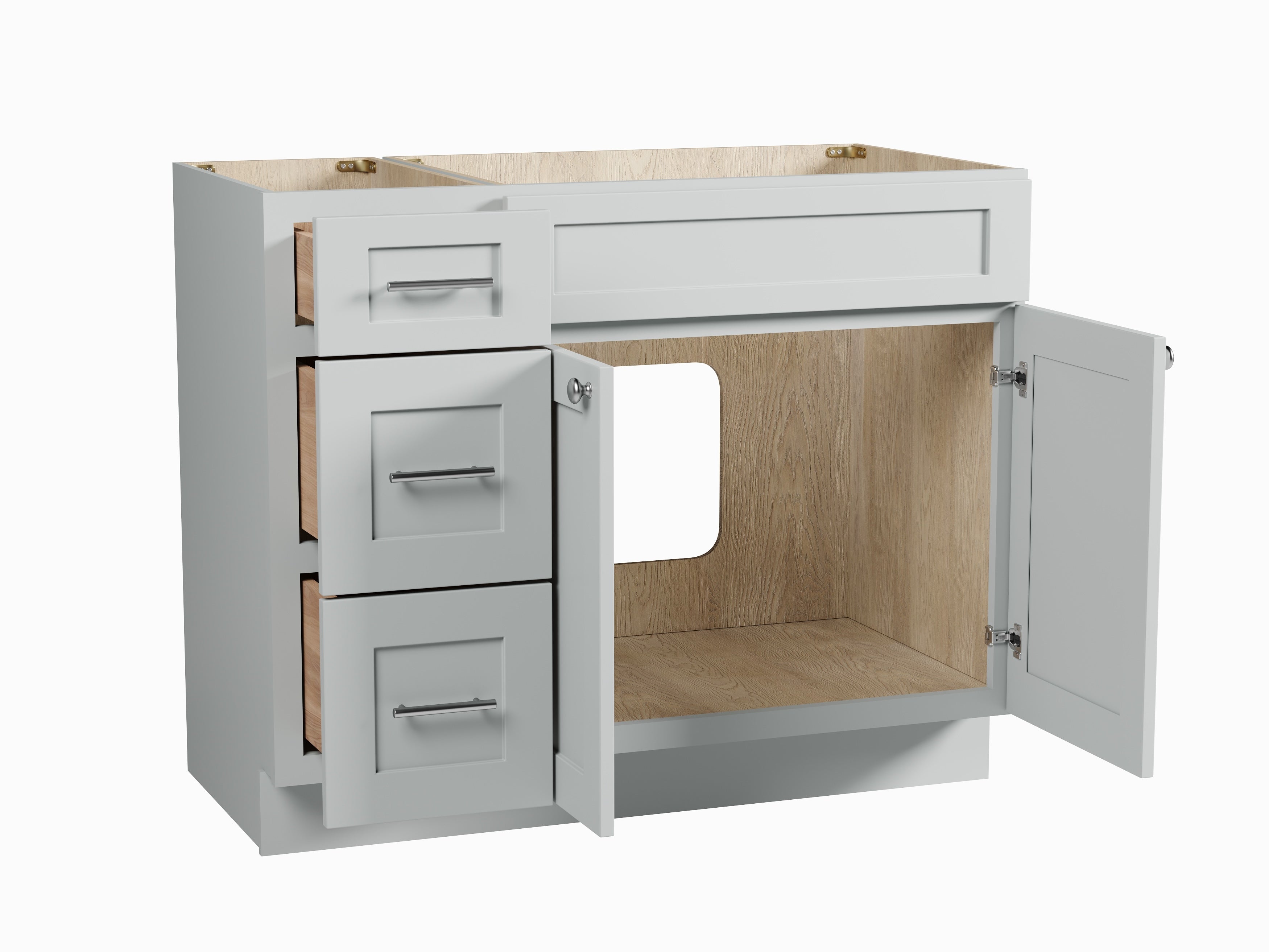 Disar 42" Single Bathroom Vanity Base Only in White