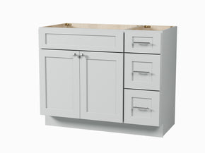 Disar 42" Single Bathroom Vanity Base Only in White