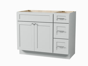 Disar 42" Single Bathroom Vanity Base Only in White