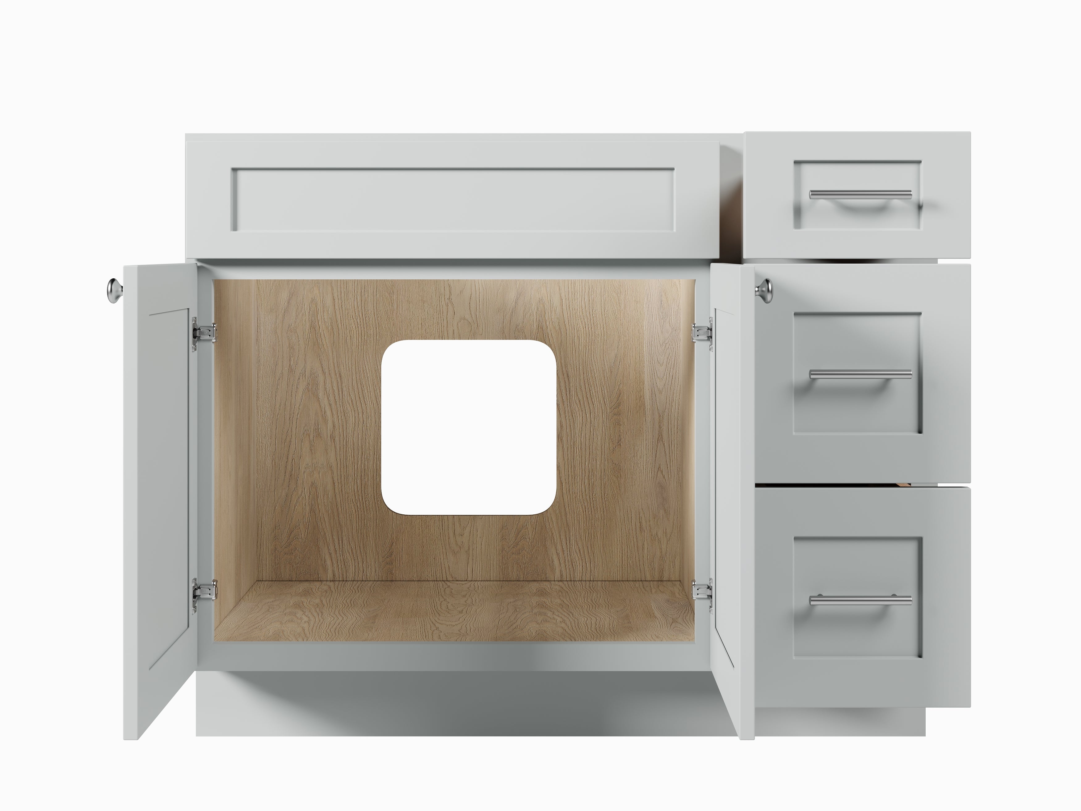 Disar 42" Single Bathroom Vanity Base Only in White