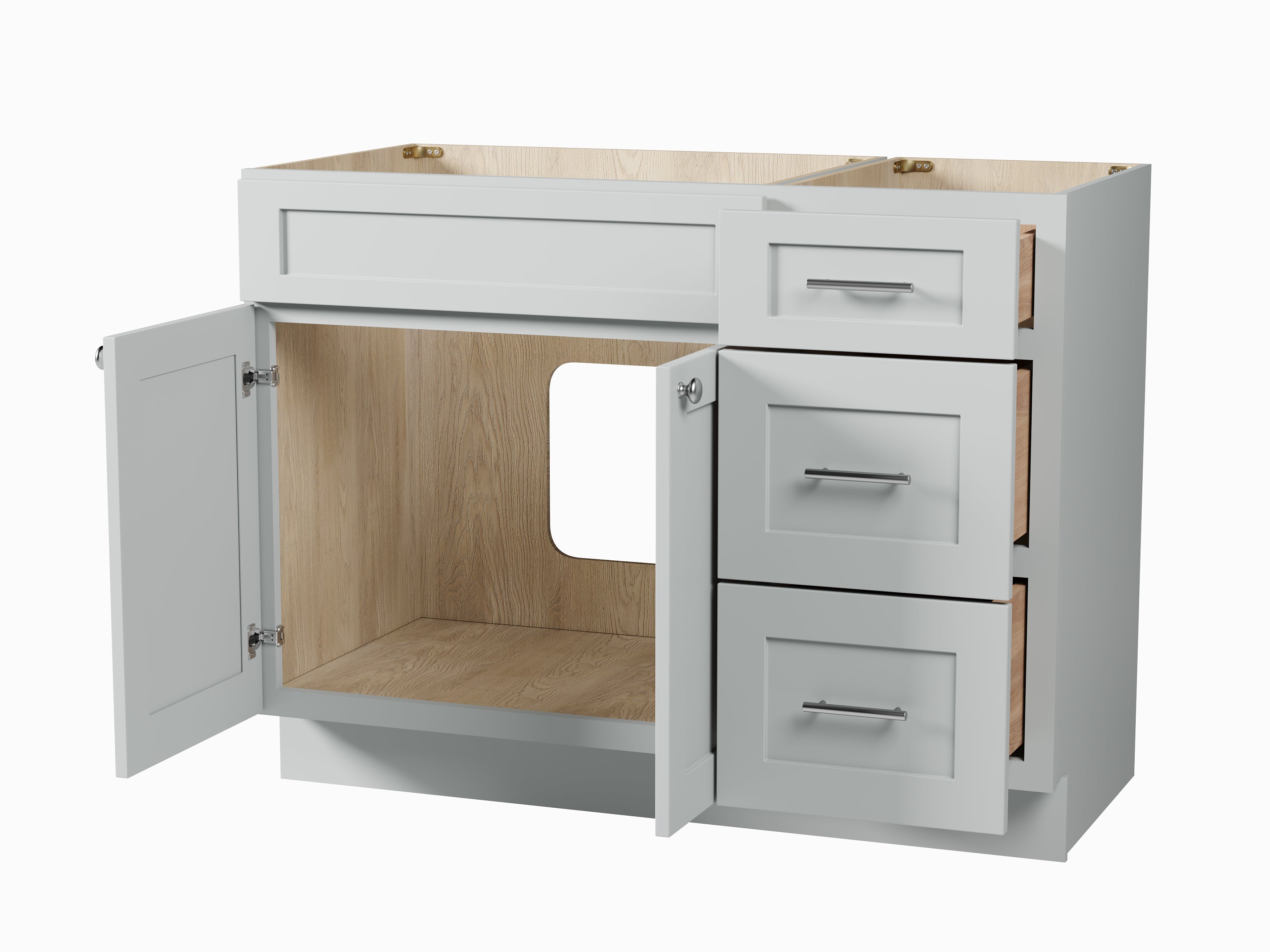 Disar 45'' Single Bathroom Vanity With Drawer Right Base Only