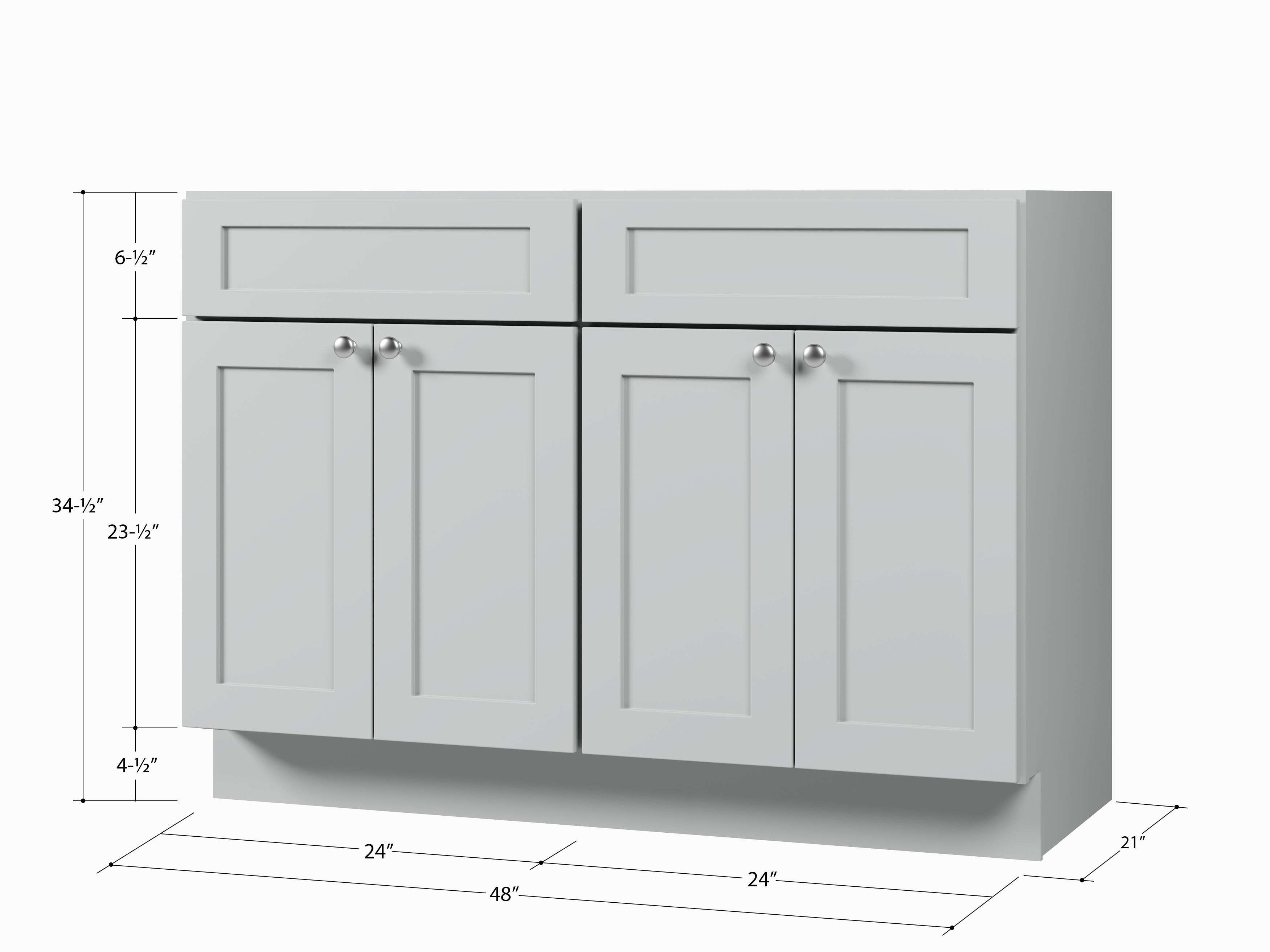 Disar 48'' Double Bathroom Vanity Base Only