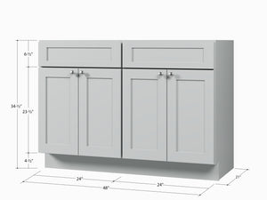 Disar 48'' Double Bathroom Vanity Base Only