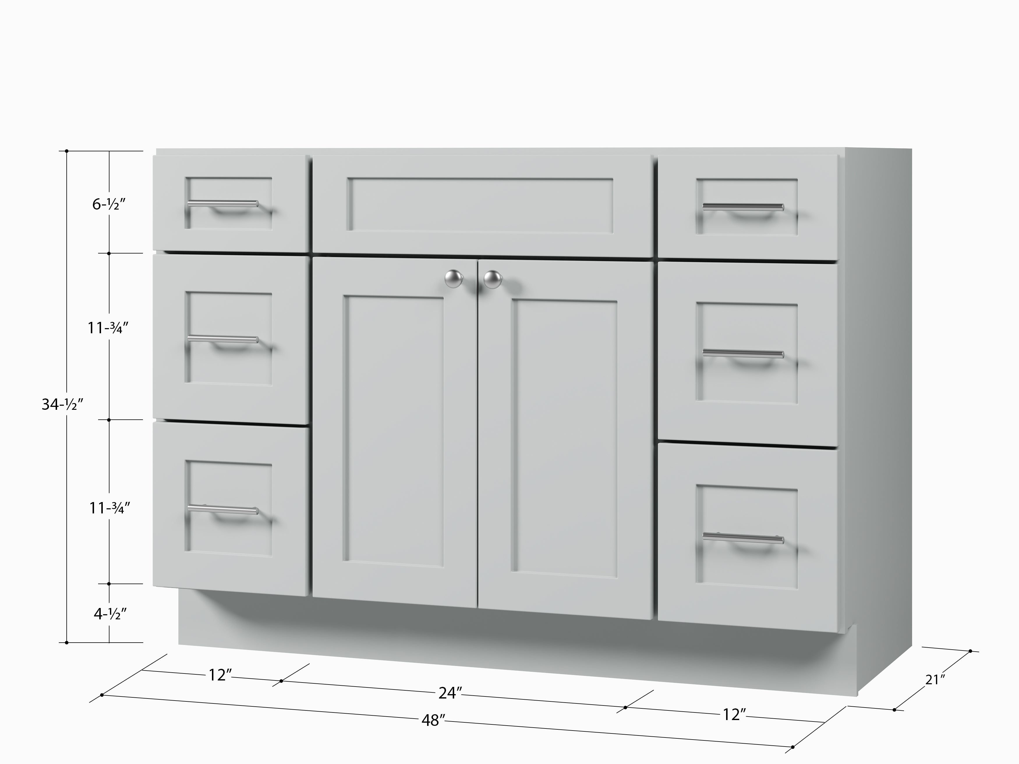 Disar 48'' Single Bathroom Vanity With Drawer Base Only