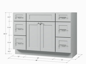Disar 48'' Single Bathroom Vanity With Drawer Base Only