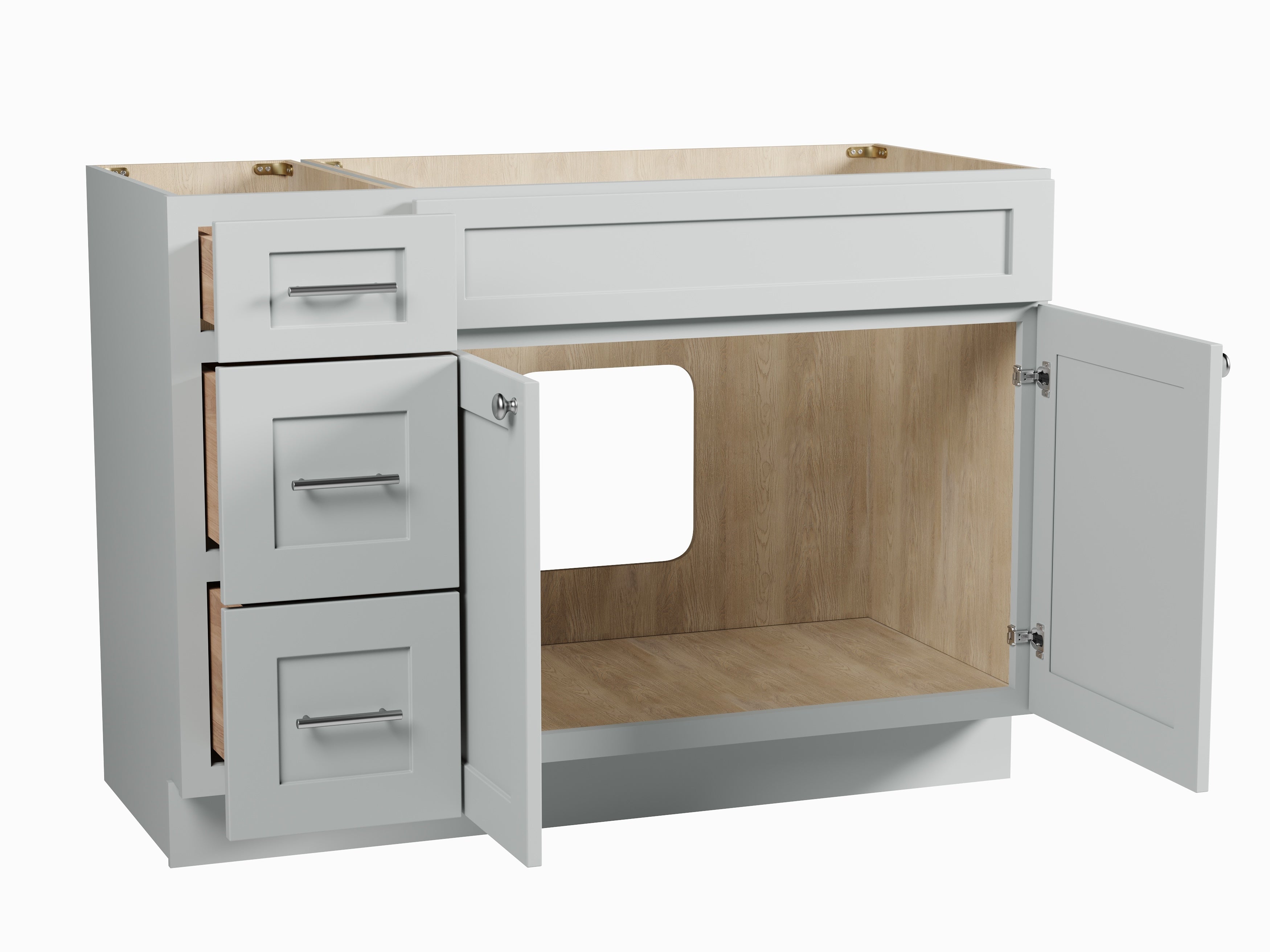 Disar 48" Single Bathroom Vanity Base with Left Drawers