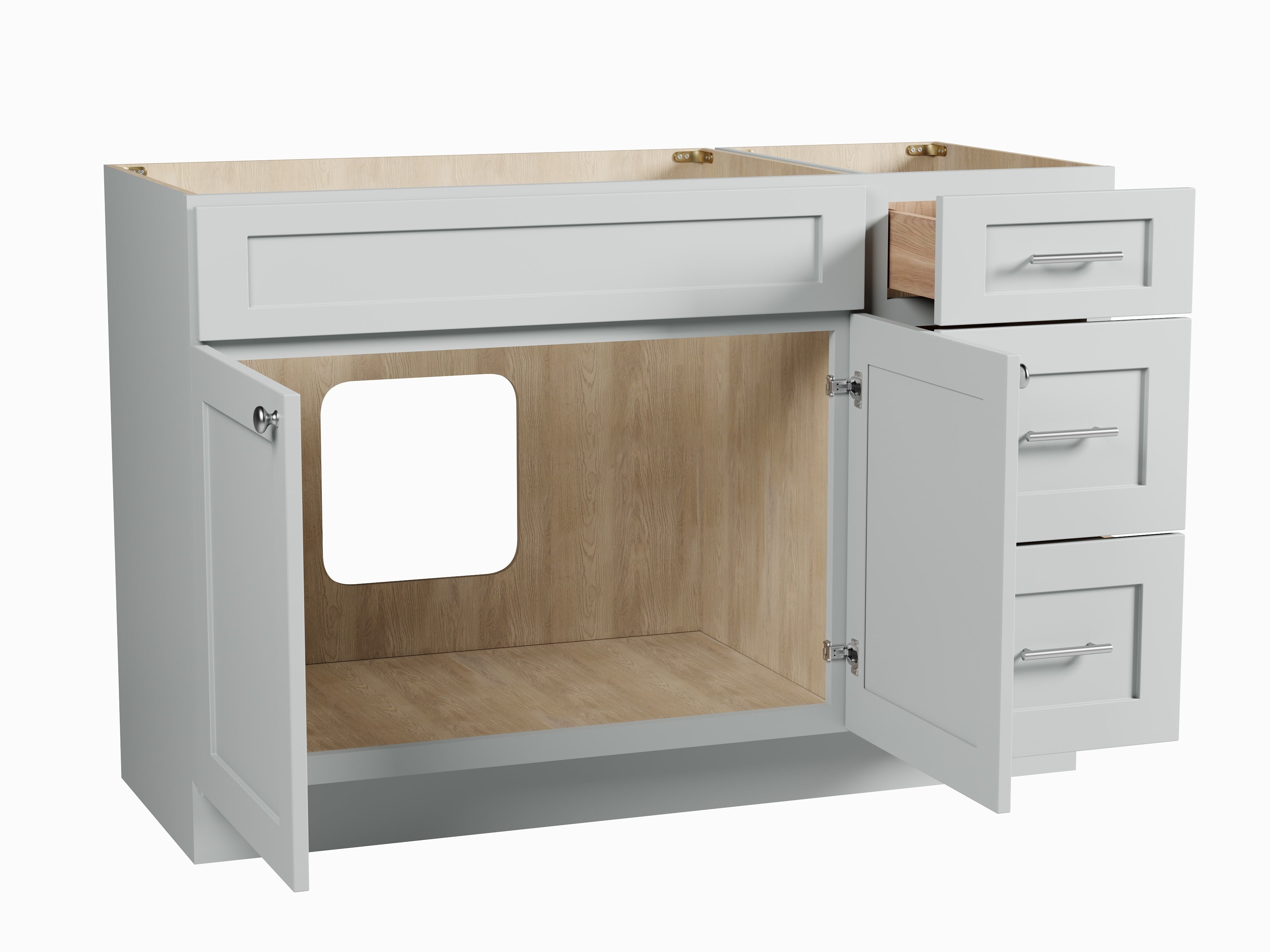 Disar 51" Single Bathroom Vanity Base Only in White