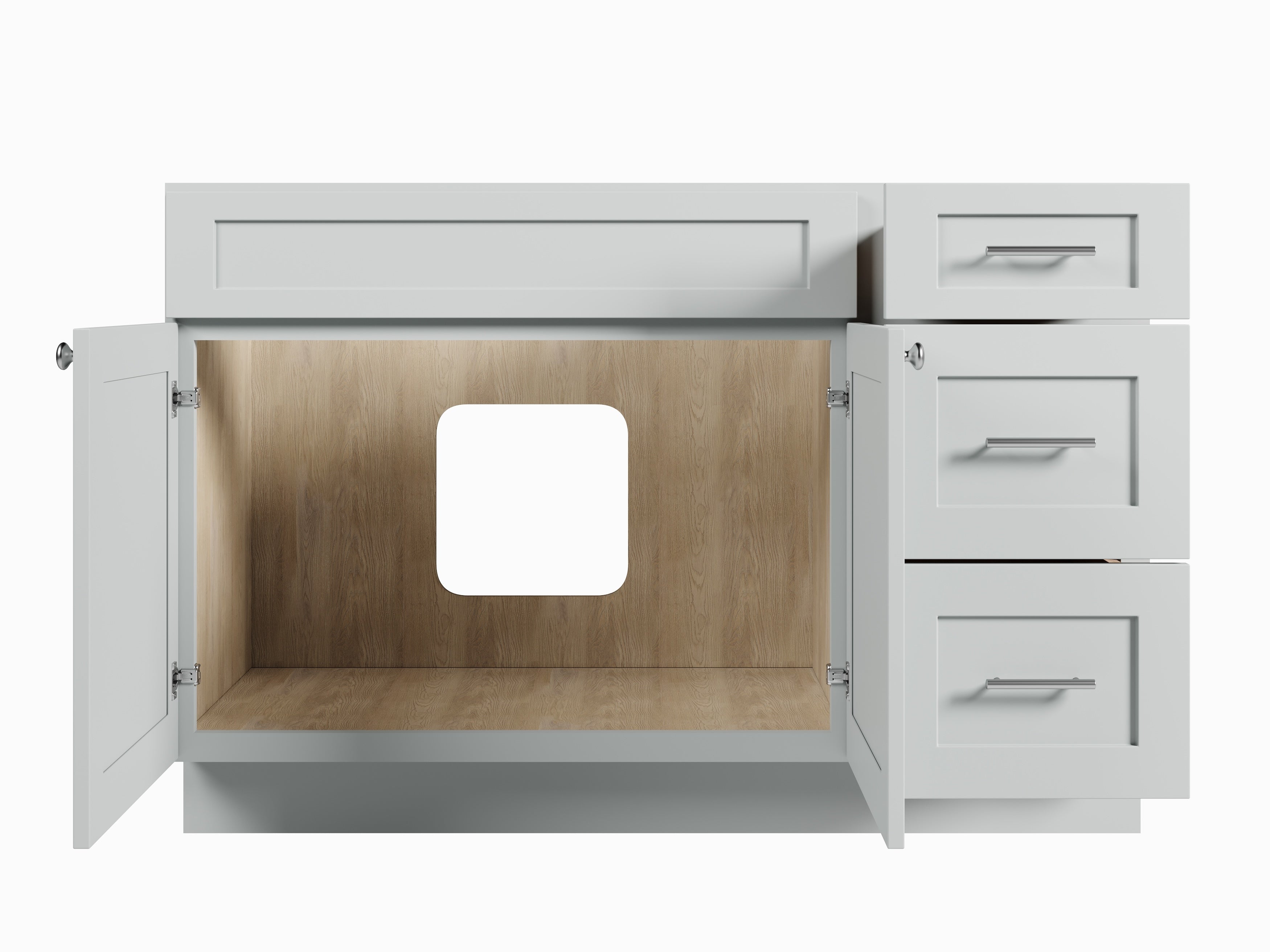 Disar 51" Single Bathroom Vanity Base Only in White