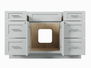 Disar 54" Single Bathroom Vanity Base Only in White