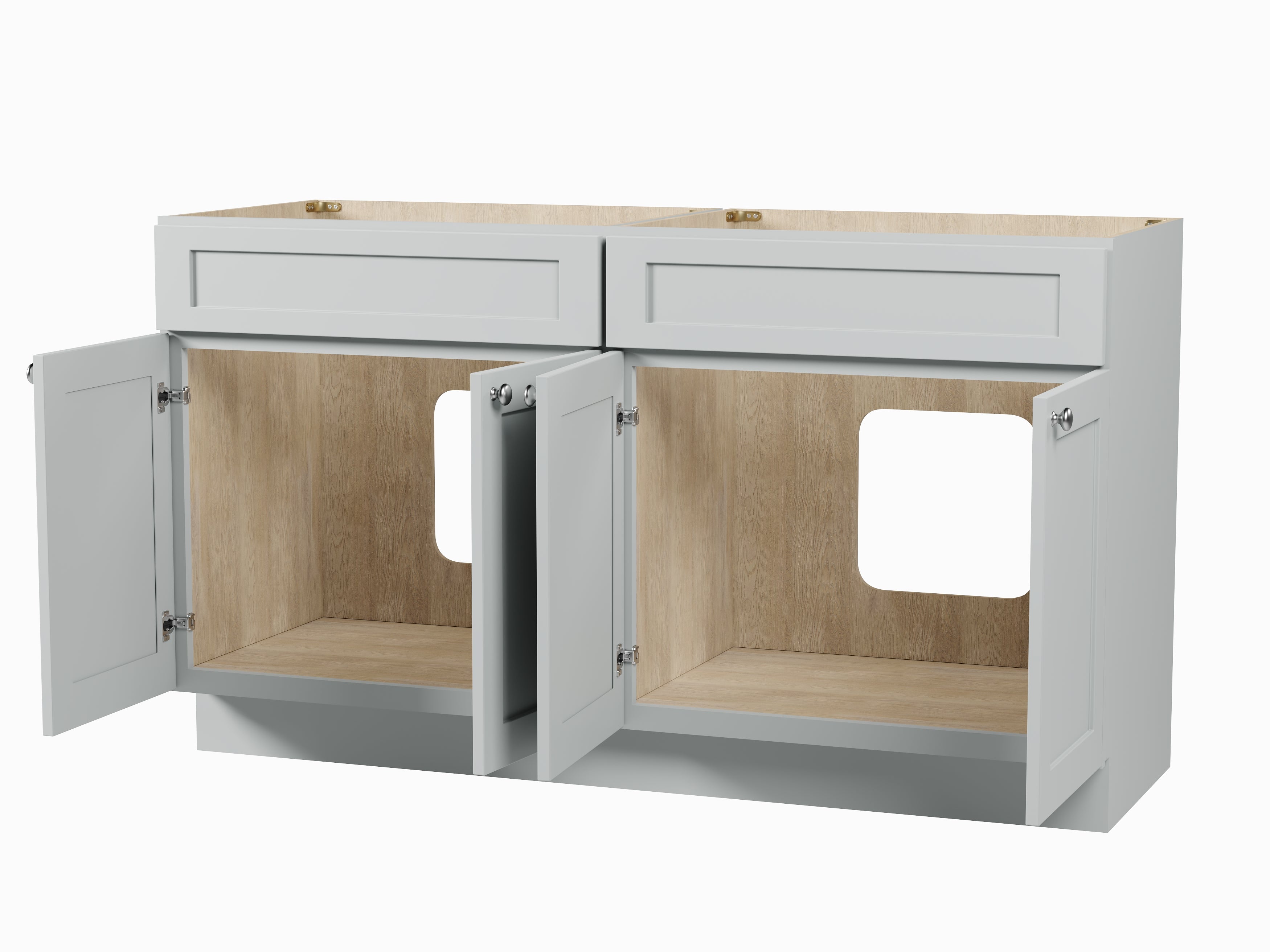 Disar 60'' Double Bathroom Vanity Base Only
