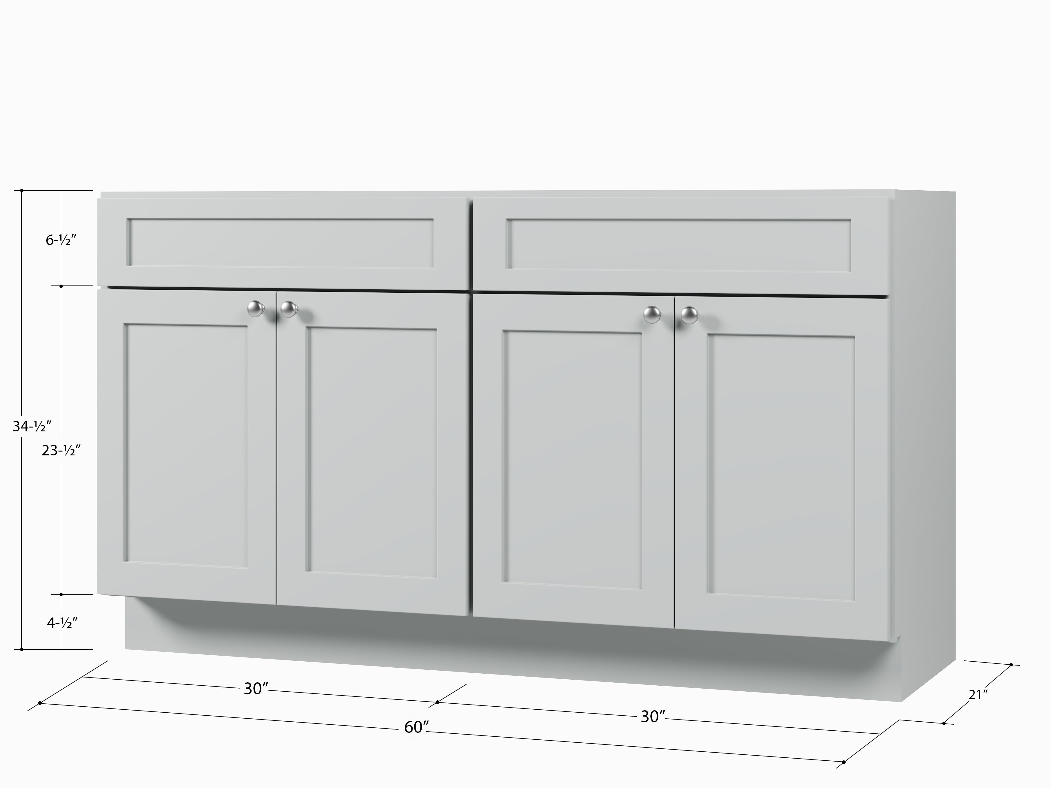 Disar 60'' Double Bathroom Vanity Base Only