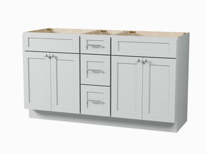 60" Double Bathroom Vanity Base only