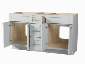 60" Double Bathroom Vanity Base only