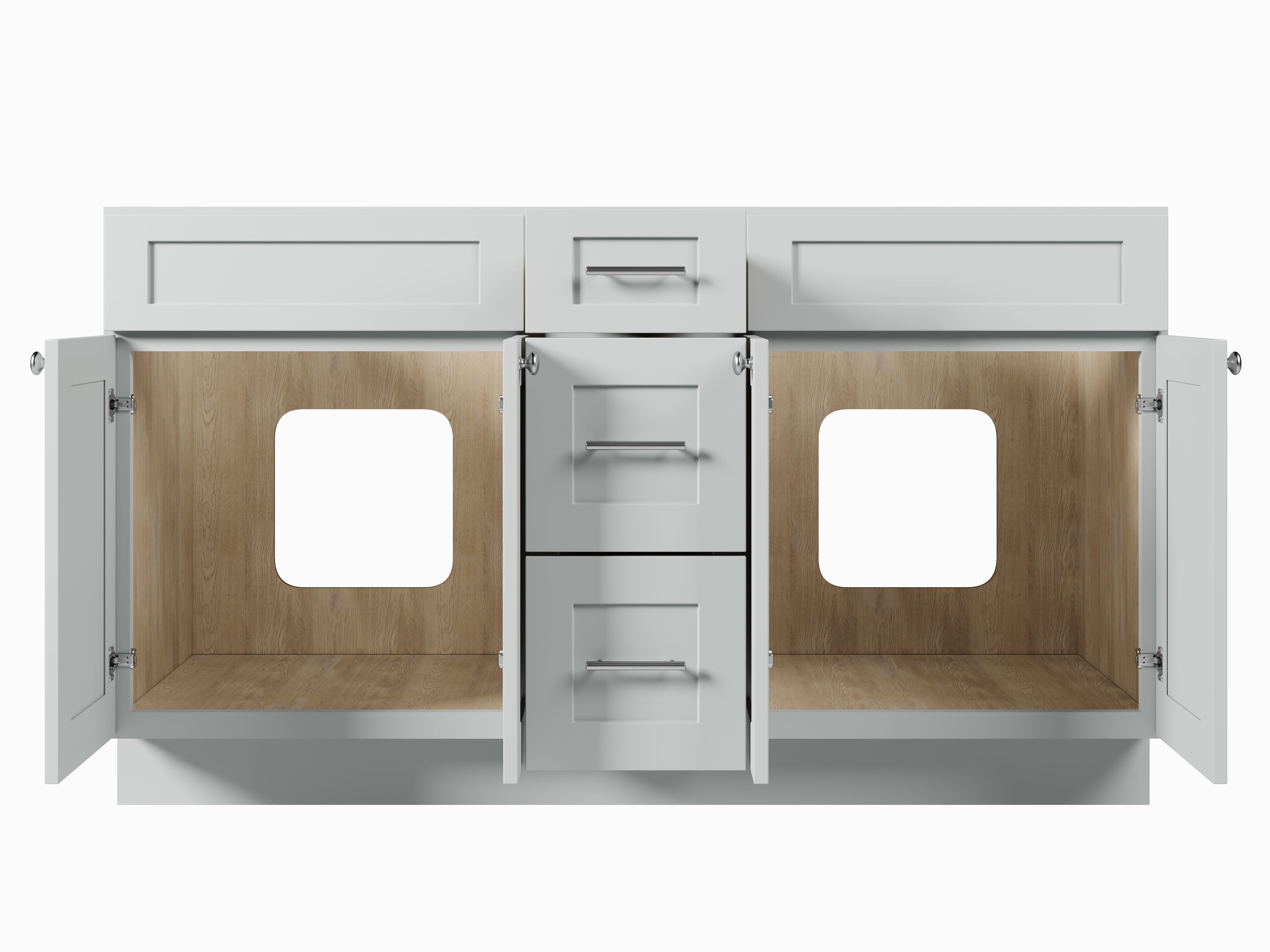 60" Double Bathroom Vanity Base only