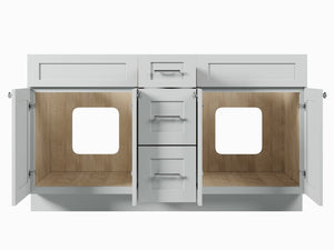 60" Double Bathroom Vanity Base only